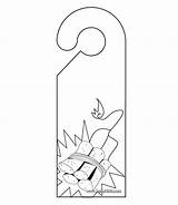 Door Coloring Pages Christmas Template Hanger sketch template