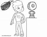 Aj Blaze Coloring Pages Monster Machines Trophy Kids Printable sketch template