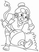 Hanuman Kids sketch template