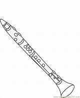 Clarinet Coloring Instruments Pages Music Printable Coloringpages101 Color Entertainment Comments sketch template