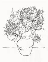 Coloring Gogh Van Pages Sunflowers Vincent Drawing Sunflower Colouring Printable Color Prizes Vangogh Getdrawings Getcolorings Contest Adult Win Choose Board sketch template