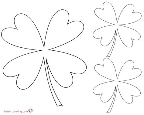 printable  leaf clover coloring pages printable  leaf clover coloring home