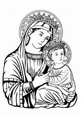 Virgin Virgen Saint Blessed Takla Madre Colorare Disegno مريم Coptic العذراء تلوين Vetorizada Matka Hail Boska Praying Icoane Copii Desenat sketch template