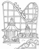 Coloring Coaster Roller Sheet Carousel Sheets Disney Fair Park Pages Amusement Parks Achterbahn Drawing Theme Coloringpagesfortoddlers Colouring Color Fun Karussell sketch template
