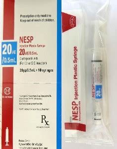 nesp injection plastic syringe  mcg ml