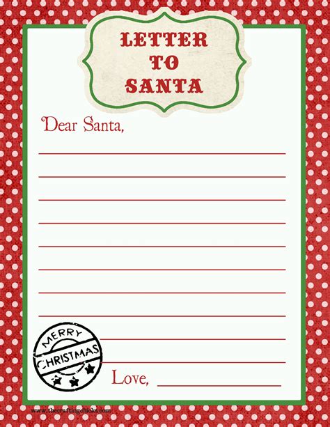 letter  santa  printable  christmas letter template