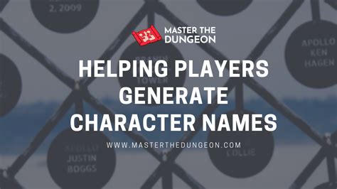 helping  players  dnd character names master  dungeon