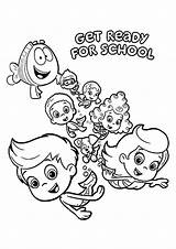 Bubble Guppies Coloring Pages Printable School Print Size sketch template