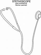 Stethoscope Coloring Printable Doctor Drawing Tools Pages Getdrawings Color Getcolorings sketch template