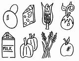 Coloring Pages Crops Getcolorings Nutrition sketch template