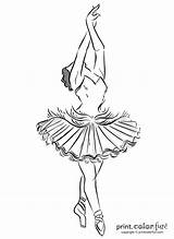 Ballerina Pointe Elegant sketch template