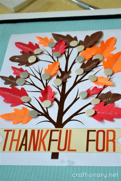 thankful tree  printable thanksgiving craftionary