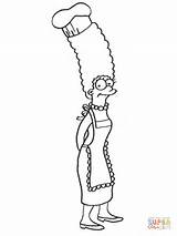Coloring Marge sketch template