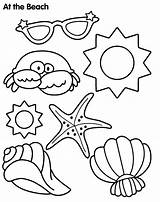 Theme Coloring Pages Beach Summer Themed Sheets Getcolorings Colorin Color sketch template