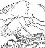 Coloring Mountain Mount Rainier Pages Everest Mountains Rocky Mt Glacier Print Template Printable Color Park Getcolorings Designlooter National Drawings Top sketch template