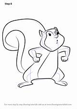 Squirrel Curious George Jumpy Draw Drawing Step Tutorials Getdrawings Cartoon Learn sketch template