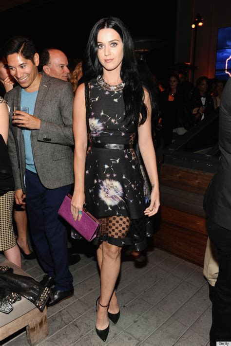 katy perry shows bra under pretty party dress photos huffpost