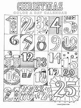 Calendars Numbers Canaryjane sketch template