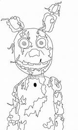 Colorear Springtrap Fnaf Fnaf3 Deviantart Freddys Pixeliada Foxy Amino sketch template