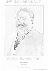 27th President Howard Clothe Taft William Coloring sketch template