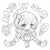 Chibi Pages Food Coloring Yampuff Girl Girls Anime Cute Sketch Template sketch template