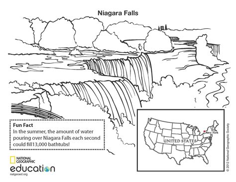 niagara falls coloring sheet