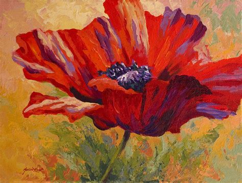 Red Poppy Ii Painting By Marion Rose