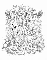 Swear Adults Pickle Tickle Curse sketch template