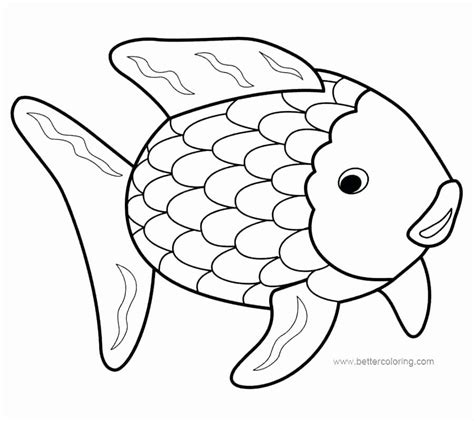 rainbow fish printable worksheets   rainbow fish color page