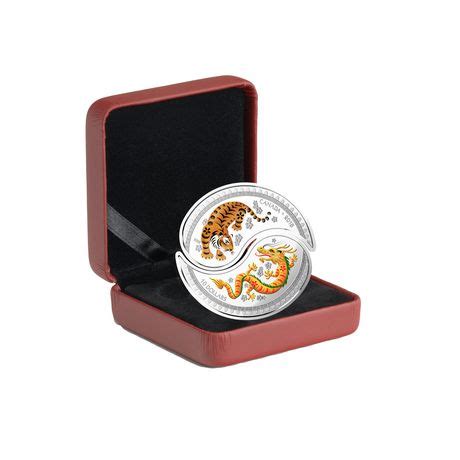 royal canadian mint  oz pure silver coloured coins yin   tiger  dragon walmart