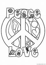 Peace Coloring4free Coloring Sign Pages Kids Print sketch template