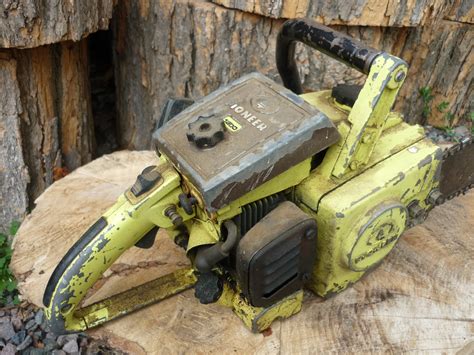 vintage chainsaw collection pioneer
