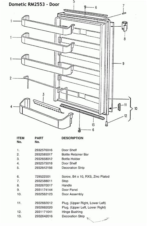 dometic rv refrigerator parts diagram reviewmotorsco