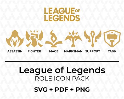 league  legends role icon pack  vector logo svg png