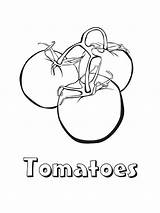 Coloring Tomato Pages Vegetables sketch template