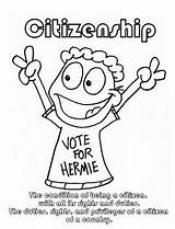 Citizenship Coloring Education Pages Character Sheet Hermie Getcolorings Printable Hey Sheets Color Choose Board sketch template