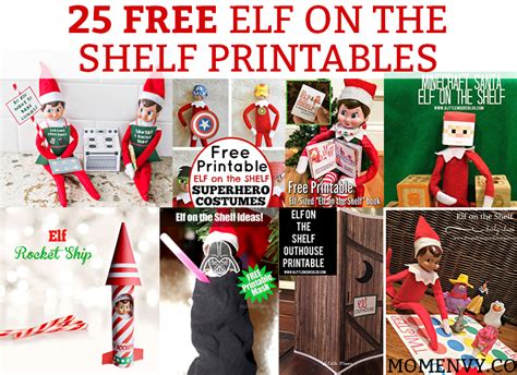 elf   shelf printables easy elf   shelf ideas