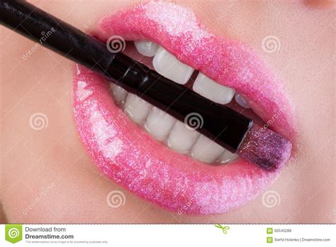 lips  pink glitter stock photo image  lovely