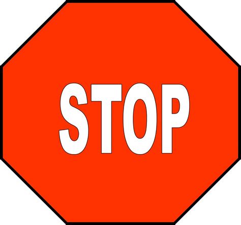 printable stop sign clipartsco