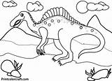 Spinosaurs Drawn sketch template