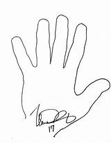 Coloring Handprint Clipart Hand Popular Colouring Library Pages Coloringhome sketch template