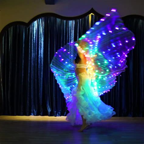 300 Leds Light Up Belly Dance Isis Wing For Ladies Bellyqueen Buy