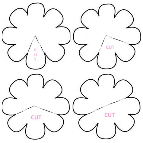 flower template printable clipart  clipart  jamee