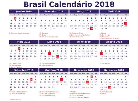 Carnaval 2018 Brasil Calendar Holiday Calendar