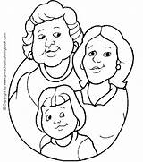 Family Coloring Characters Color Pages sketch template