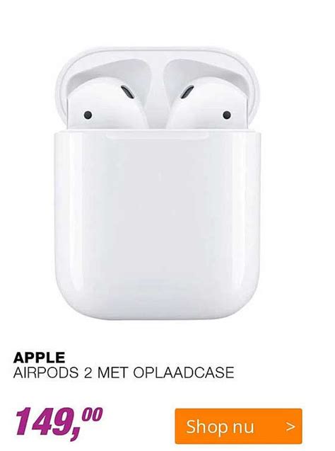 apple airpods  met oplaadcase aanbieding bij ep aanbiedingenfoldersnl