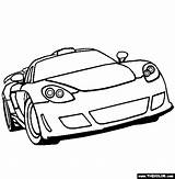 Porsche Coloring Pages Gt Spyder Carerra Supercars Prototype Cars Library Clipart Template sketch template
