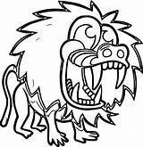 Coloring Baboon Cartoon Party Wecoloringpage sketch template