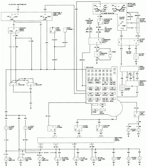 chevy tail light wiring diagram