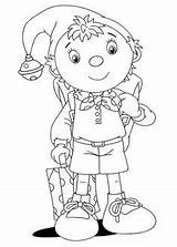 Coloring Noddy Pages Drawing Cartoon sketch template